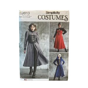 Simplicity S9813 Women's Costume Sewing Pattern Size 10-18 Vintage